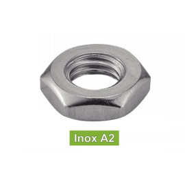 10 Écrous bas hexagonaux M36 - Inox A2, norme DIN 439 - ACTON