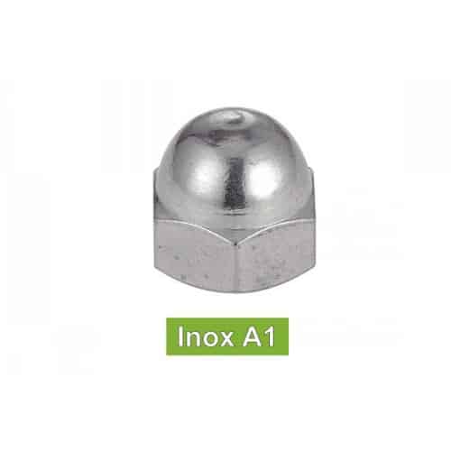 100 Ecrous Borgnes Décolletés M10 mm - NFE 27453 - Inox A1 - D-Work