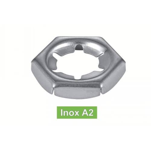 50 Ecrous PAL Autofreinés Hexagonaux M14 mm - DIN 7967 - NFE27-460 - Inox A2 - D-Work