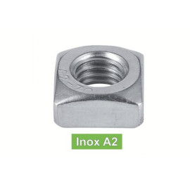 100 Écrous carrés M10 - Inox A2, norme DIN 557 - Résistants et durables - ACTON