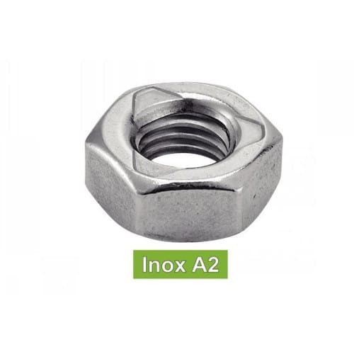 100 Ecrous Autofreinés Hexagonaux Tout Métal M12 mm - TYPE DIN 980 - BASE DIN 934 - ISO7042 - Inox A2 - D-Work