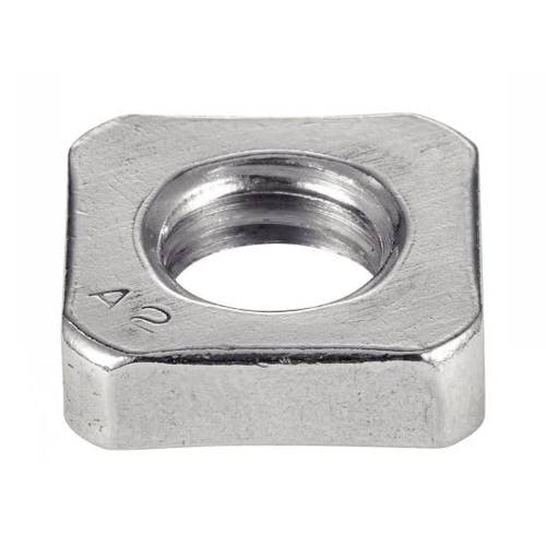100 Ecrous Bas Carrés M10 mm - DIN 562 - UNI 5596 - Inox A2 - D-Work