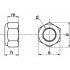 100 Écrous hexagonaux indesserrables M12 - Inox A2, DIN 934 - Bague nylon lubrifiée - ACTON