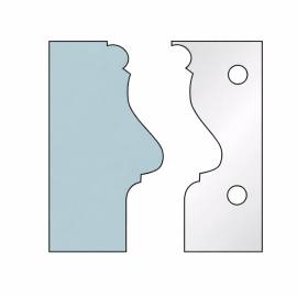 Jeu de 2 fers Profilés Ht. 90 x 5,5 mm - N° 304 Corniche - Résistance et Précision - Outil pour Menuiserie - Diamwood