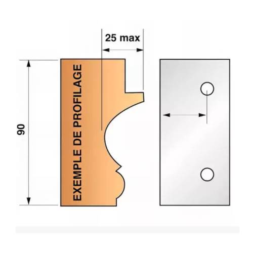 Jeu de 2 Fers Bruts N°299 pour P.O. HT. 90mm – Précision et Performance – Outil Indispensable - LEMAN