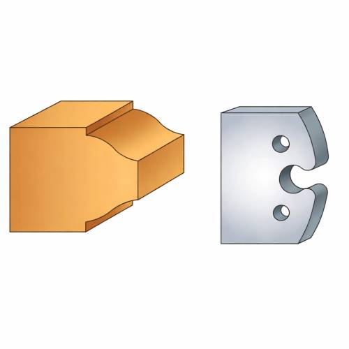 Jeu de 2 Contre-Fers Profilés HT 50mm - N°293 - Résistance et Précision - Outil Indispensable pour Menuiserie - Diamwood