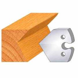 Jeu de 2 Fers Profilés Acier HT 50 x 5,5 mm - N°272 Chanfrein 30° et 45° - Outil de menuiserie - Diamwood