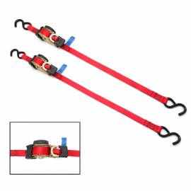 2 retractable straps with automatic retraction l.25 mm x L. 3,5 M + iron hook 253 LC 600 daN Easy-28 - Cobaltix