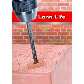 Foret Maçonnerie Carbure DIN ISO 5468 - Béton, Brique, Pierre 130° D. 6 x Lt. 300 x Lu. 220 x Q. 6 mm x Z2 - Diamwood