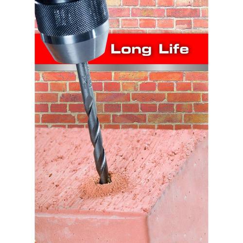 Foret Maçonnerie Carbure DIN ISO 5468 - Béton, Brique, Pierre 130° D. 10 x Lt. 300 x Lu. 220 x Q. 10 mm x Z2 - Diamwood