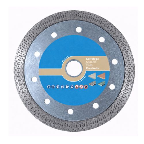 Disque Diamant Jante Continue à Croisillons Grès Cérame 115x22.23 - Découpe Précise et Durable - LEMAN