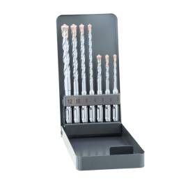 Coffret 7 Forets SDS-Plus 5/6/8 x 110 mm et 6/8/10/12 x 160 mm 2 Taillants - Béton, Pierre et Maçonnerie - Diamwood