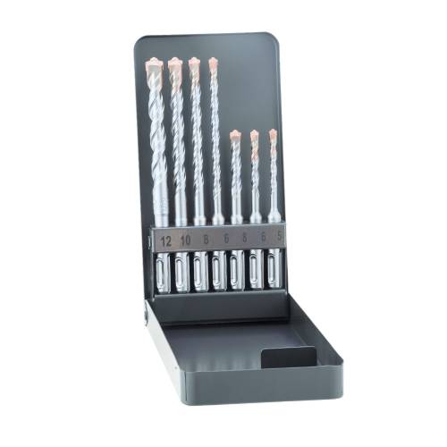 Coffret Forets SDS-Plus 2 Tranchants L2 250 mm - 7 Pièces - Usage Marteau Perforateur - ALPEN-MAYKESTAG