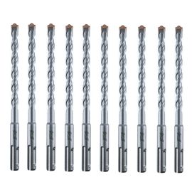 10 Forets Marteau F4 - 2 Taillants HM - Béton, Pierre et Maçonnerie 130° D. 6.5 x Lt. 110 x Lu. 50 mm x Q. SDS+ x Z2 - Diamwood