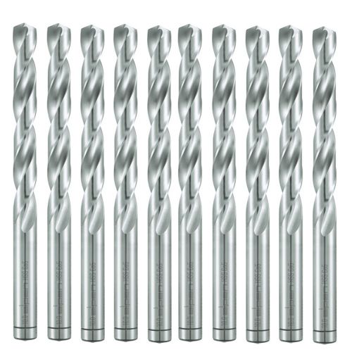 10 Forets HSS Cobalt 5% DIN 338 RN - Aciers Alliés 800 N/mm_ 130° D. 7.4 x Lt. 109 x Lu. 69 x Q. 7.4 mm x Z5xd - Diamwood