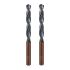 2 Forets Hélicoïdaux HSS Court DIN 338 RN - Aciers 118° D. 4.2 x Lt. 75 x Lu. 43 x Q. 4.2 mm x Z2 - Diamwood