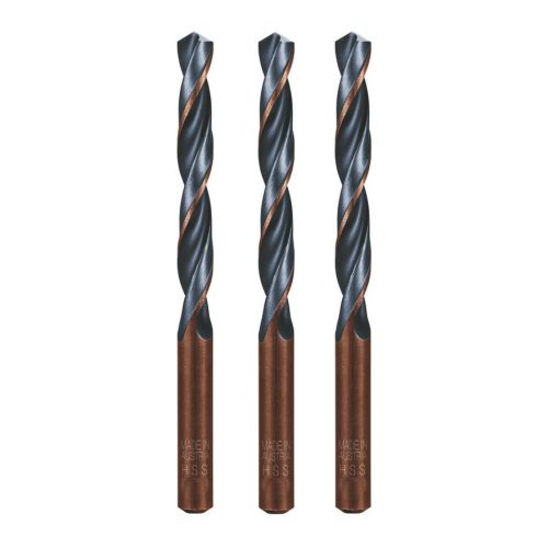 3 Forets Hélicoïdaux HSS Court DIN 338 RN - Aciers 118° D. 1.5 x Lt. 40 x Lu. 18 x Q. 1.5 mm x Z2 - Diamwood