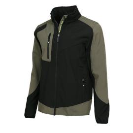 Blouson de Travail en Softshell Pecco - Taille S - Noir/Kaki - Résistant et Confortable - D-Work