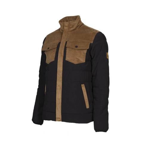 Doudoune de Travail Nick - Taille 4XL - Noir/Camel - Résistant et Confortable - D-Work