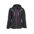 Blouson de Travail en Softshell Femme Florence - Taille M - Noir/Fuchsia - Résistant et Confortable - D-Work