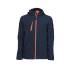 Blouson de Travail en Softshell Borel - Taille L - Marine/Orange Fluo - Résistant et Confortable - D-Work