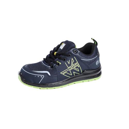 Chaussures de Sécurité Basses Femme Perec - Taille 37 - Marine/Jaune Fluo - Résistant et Confortable - D-Work