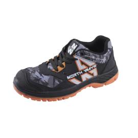 Chaussures de Sécurité Basses Powell - Taille 40 - Noir/Woodland - Résistant et Confortable - D-Work