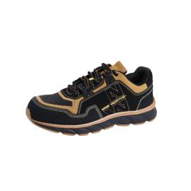 Chaussures de Sécurité Basses Arsène - Taille 44 - Noir/Camel - Résistant et Confortable - D-Work