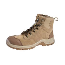 Chaussures de Sécurité Montantes Fischer - Taille 39 - Beige - Résistant et Confortable - D-Work