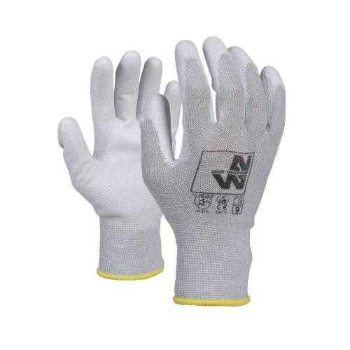 Gants de Travail Broxa - Taille 8 - Blanc - Résistant et Confortable - D-Work