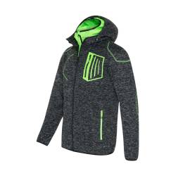 Gilet de Travail Lynx - Taille M - Noir Chiné/Vert Fluo - Résistant et Confortable - D-Work