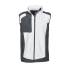 Gilet de Travail Sans Manches Fabio - Taille M - Blanc/Gris - Résistant et Confortable - D-Work
