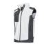 Gilet de Travail Sans Manches Fabio - Taille XL - Blanc/Gris - Résistant et Confortable - D-Work