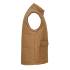 Gilet de Travail Sans Manches Noah - Taille L - Camel - Résistant et Confortable - D-Work