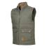 Gilet de Travail Sans Manches Noah - Taille S - Kaki - Résistant et Confortable - D-Work