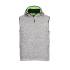 Gilet Sans Manches de Travail Teddy Taille 3XL - Gris Chiné/Vert Fluo - Résistant et Confortable - D-Work