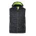 Gilet Sans Manches de Travail Teddy - Taille XL - Noir Fluorescent - Résistant et Confortable - D-Work