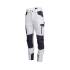 Pantalon de Travail Leonard - Taille 38 - Blanc/Gris - Résistant et Confortable - D-Work
