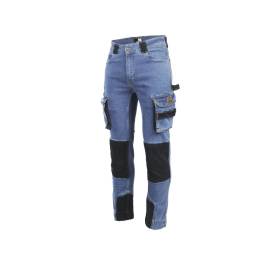 Pantalon de Travail Neo - Taille 48 - Bleu Lavé - Résistant et Confortable - D-Work