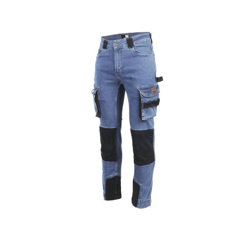 Pantalon de Travail Neo - Taille 48 - Bleu Lavé - Résistant et Confortable - D-Work