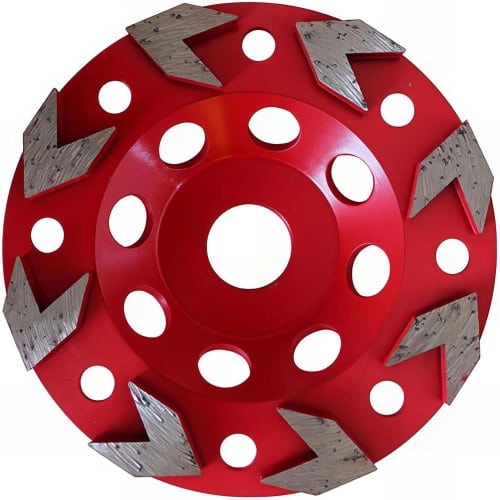 Plateau Diamant Speed Flèches D.125 x Al. 22.23 x Ht. 5 x ép. 7 mm - Pour Surfacage Béton, Granit, Pierre Naturelle - Diamwood