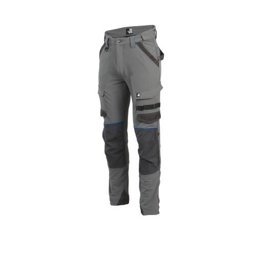 Pantalon de Travail Sacha - Taille 44 - Gris/Bleu - Résistant et Confortable - D-Work