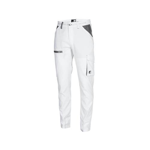 Pantalon de Travail Marlow - Taille M - Blanc/Gris - Résistant et Confortable - D-Work
