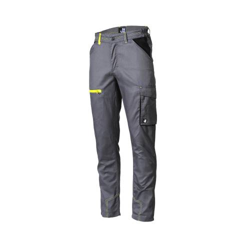 Pantalon de Travail Marlow - Taille XL - Gris/Jaune Fluo - Résistant et Confortable - D-Work