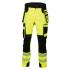 Pantalon de Travail Haute Visibilité Rocket - Taille 42 - Jaune Fluo - Résistant et Confortable - D-Work