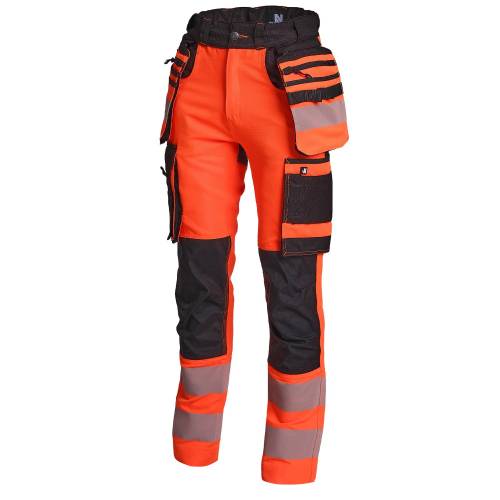 Pantalon de Travail Haute Visibilité Rocket - Taille 44 - Orange Fluo - Résistant et Confortable - D-Work