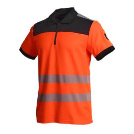 Polo de Travail Haute Visibilité Mars - Taille 3XL - Orange Fluo- Résistant et Confortable - D-Work