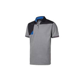 Polo de Travail Horten - Taille XXL - Noir/Gris Chiné - Résistant et Confortable - D-Work