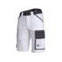 Bermuda de Travail Dali - Taille 36 - Blanc/Gris - Résistant et Confortable - D-Work
