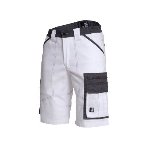 Bermuda de Travail Dali - Taille 36 - Blanc/Gris - Résistant et Confortable - D-Work